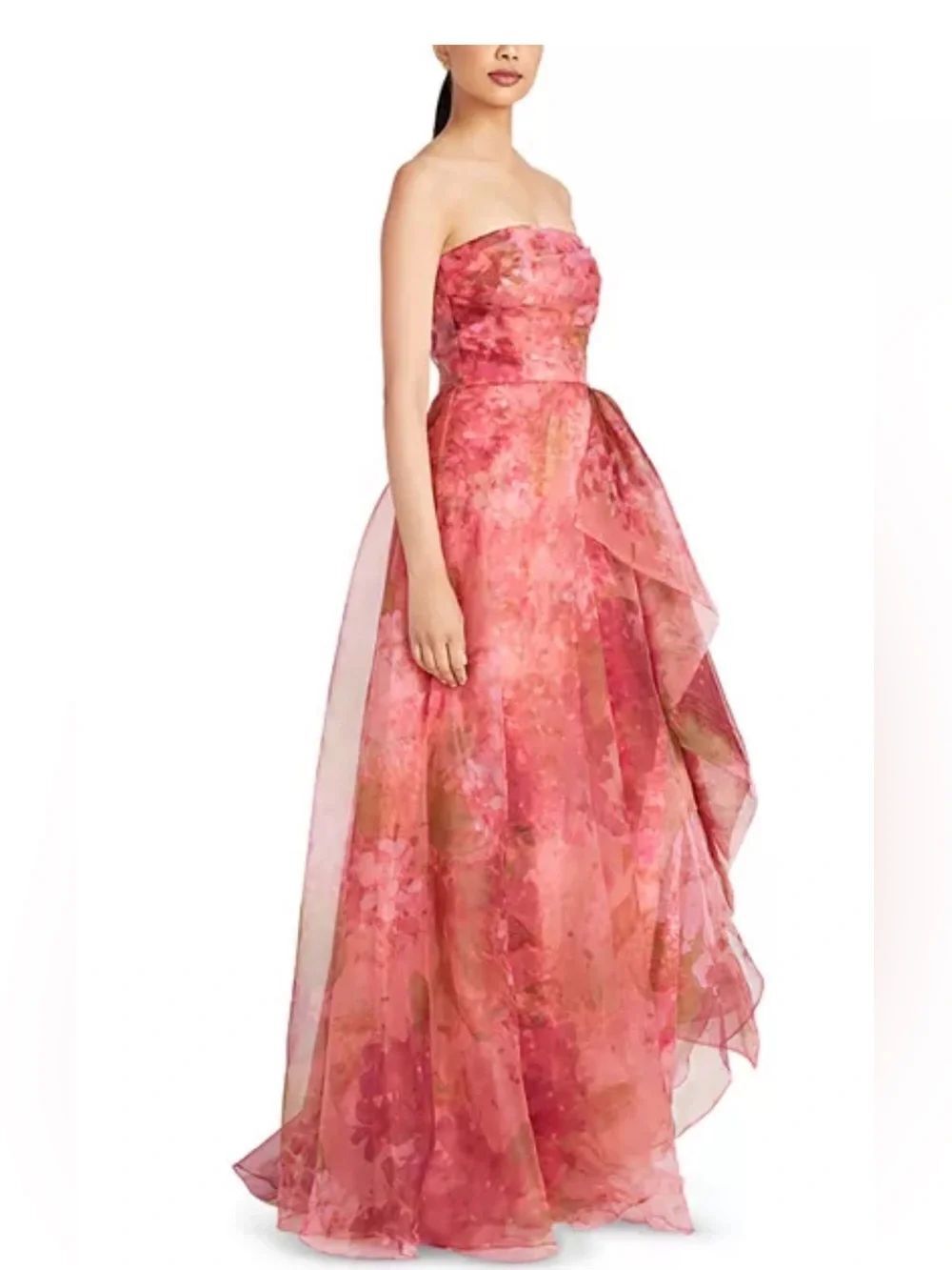 Theia Fahreta Floral Strapless Gown Size 8 NEW with tag - Picture 4 of 12